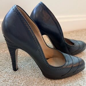 Salvatore Ferragamo Black Leather Heels